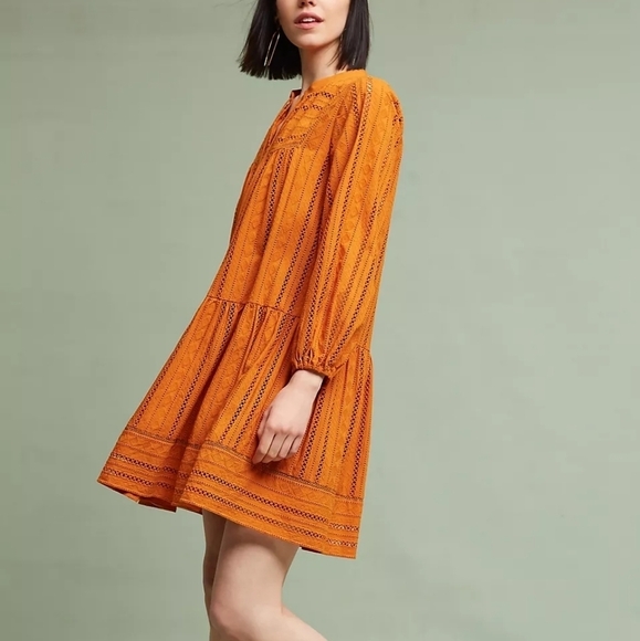 Shoshanna Marta Tunic Dress in Mango size 12 NWT - Picture 2 of 9